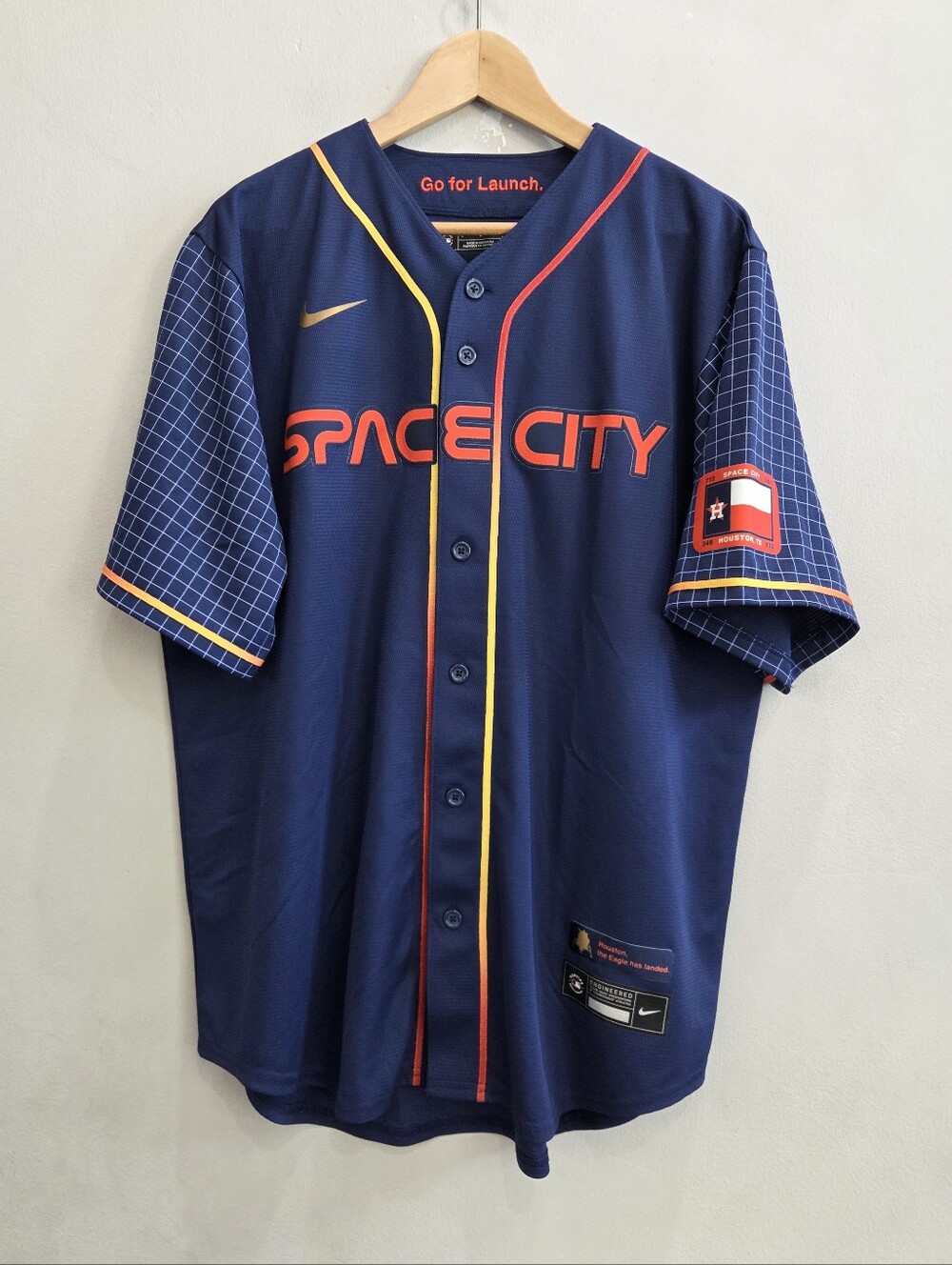Houston Astros Space City Nike MLB City Connect Jersey Navy Blue Men's Large